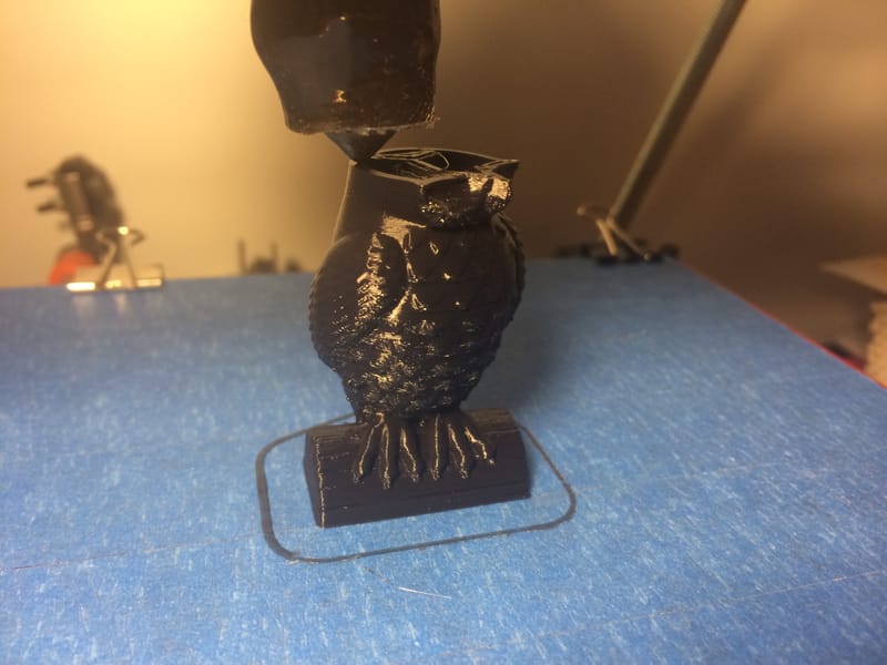 Stress Testing 3D Printer - Pushing Resolution to limits using Left-facing Owl from Thingiverse.