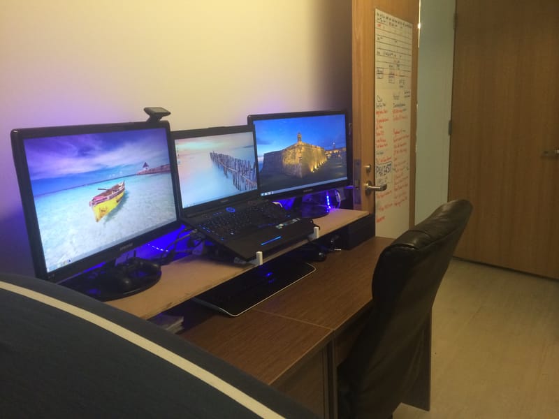 Finished Desk with Terraced Storage