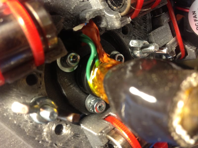 Hot End in PEEK, Secured to Extruder