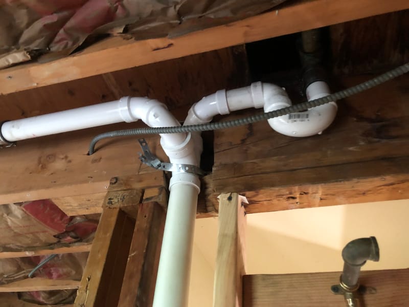 2nd Floor Plumbing Trap and Vent