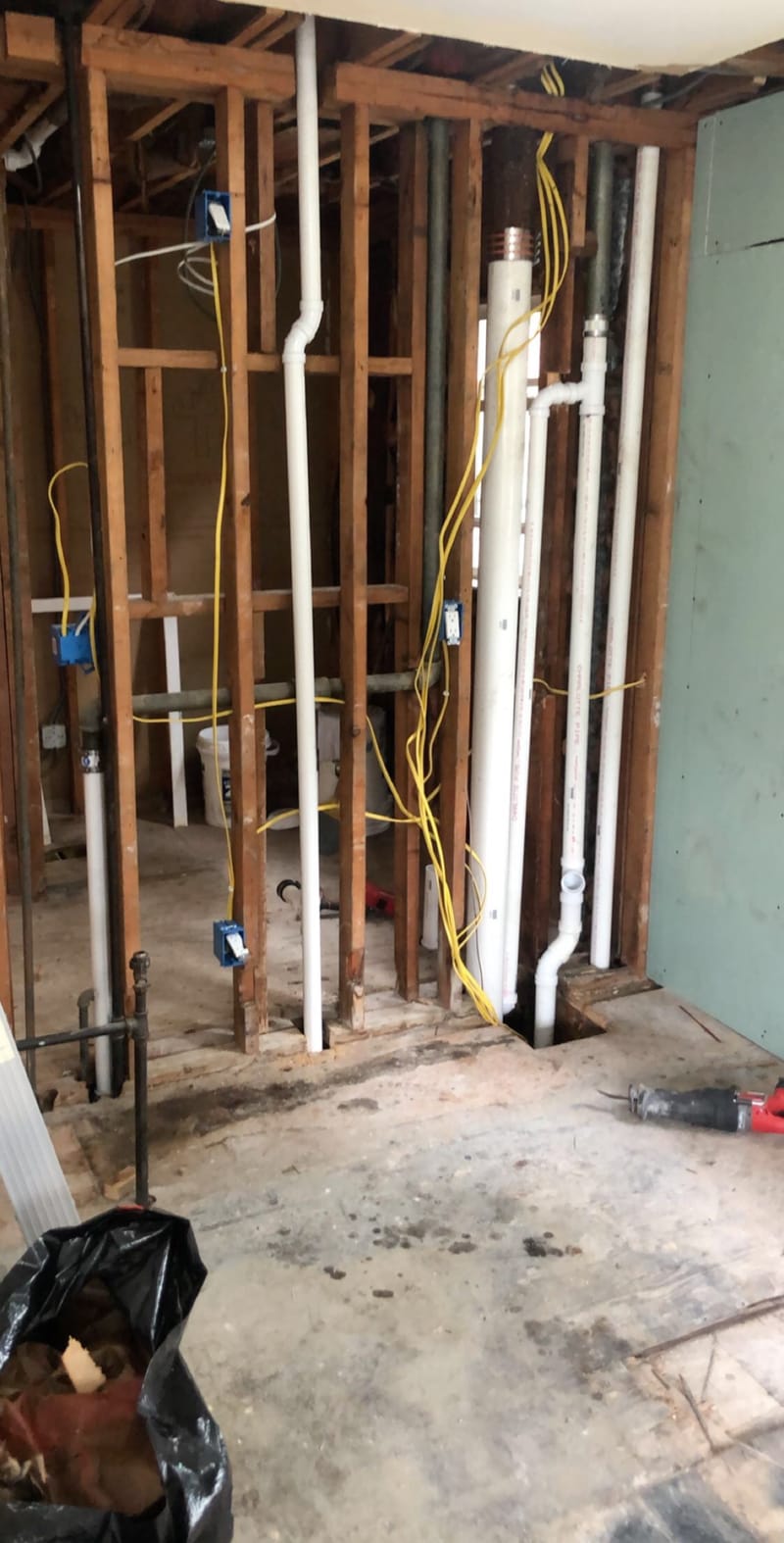 New PVC Vent and Waste Lines