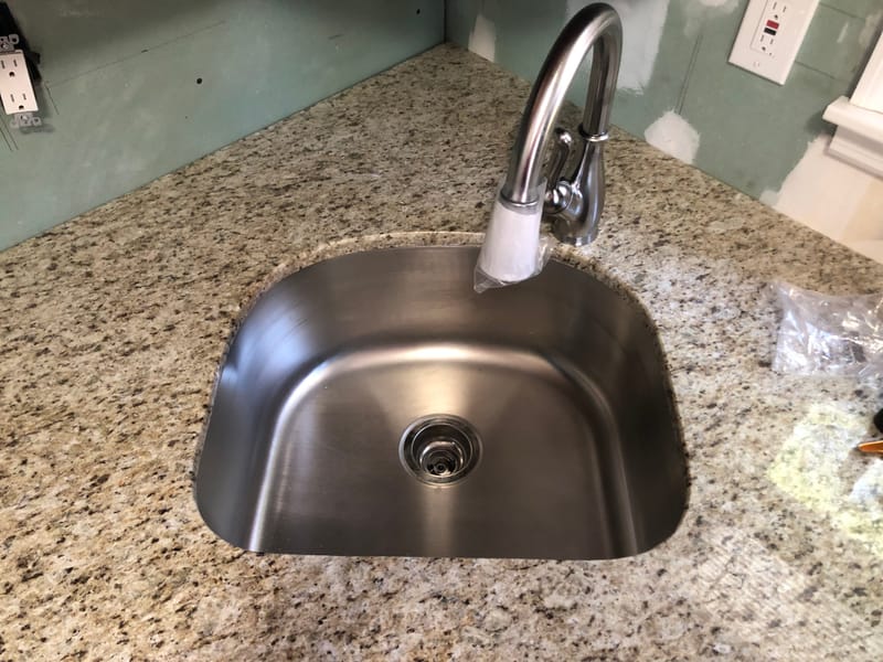 Countertop Installation and Faucet Cutout