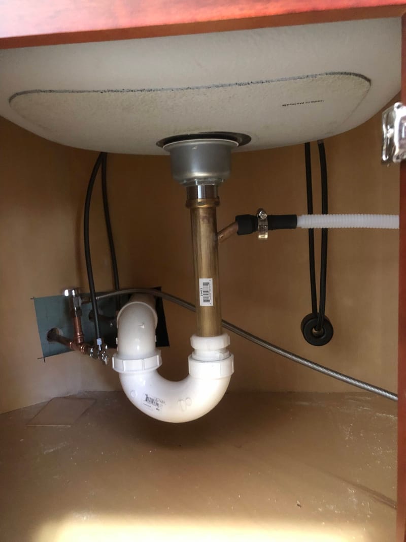 Sink and Dishwasher Water Lines