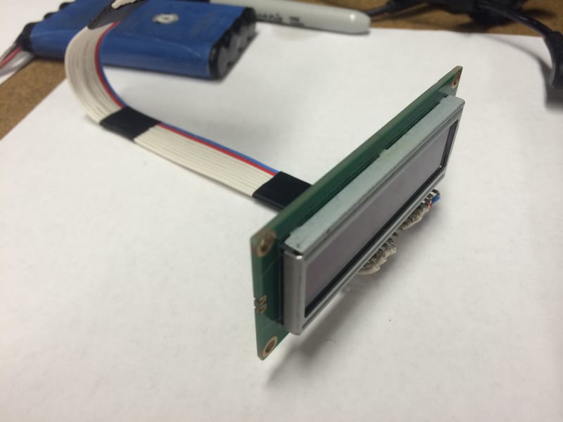 Custom ribbon cable for the LCD debug display.