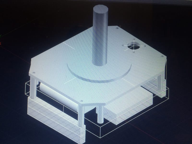 Initial AutoCAD model of the final project.