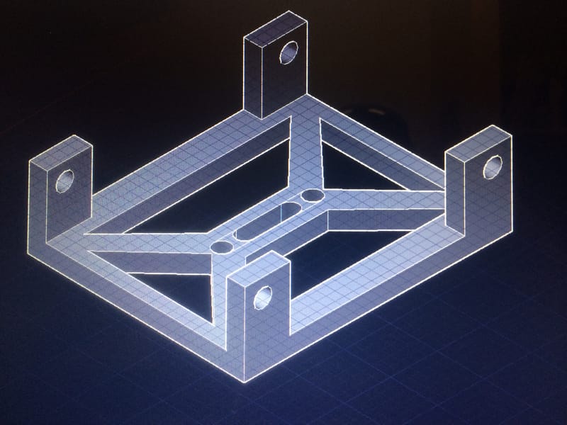 AutoCAD Drawing of Eraser Bracket