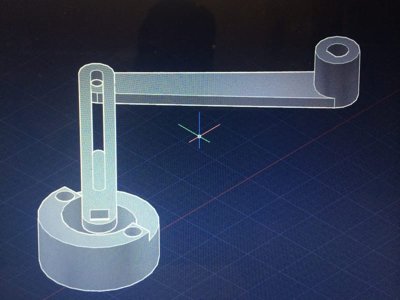 AutoCAD Drawing of how mechanical components were going to be linked.