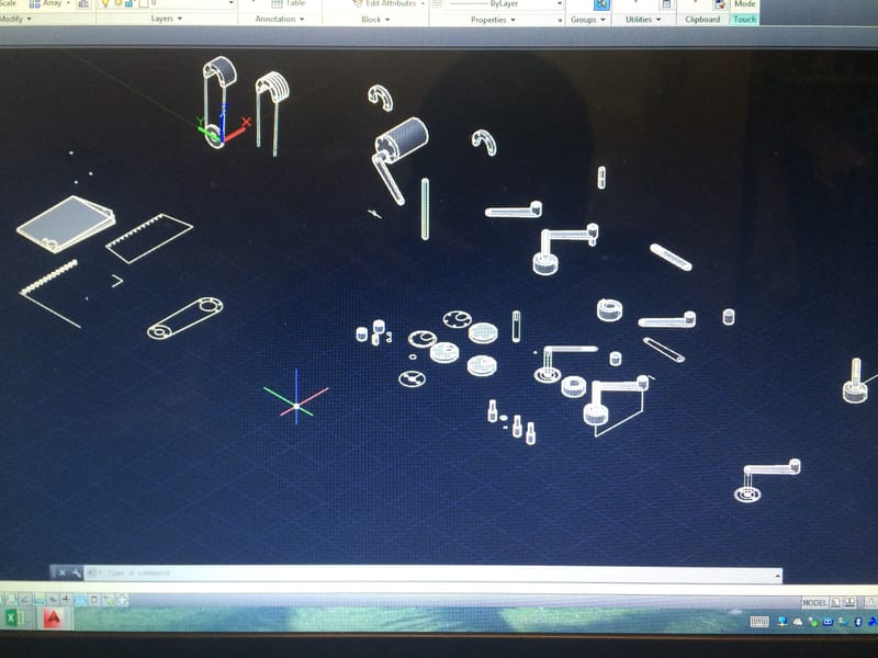 Lots of 3D Modelling and Dimensioning. There is redundancy because AutoCAD Does not like Unions / Subtractions after they've been merged.
