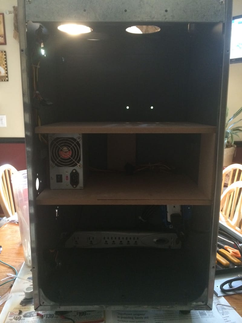 Now with a Bottom Compartment and Two MDF Shelves, the unit is starting to come together!