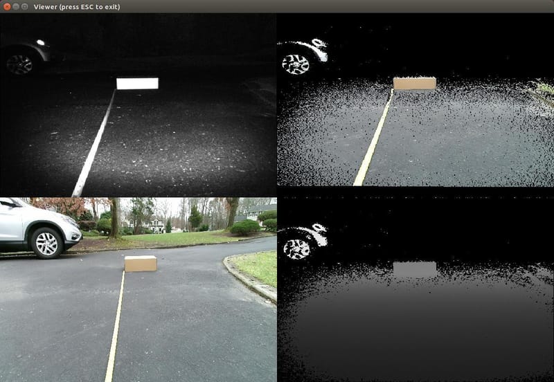 Figure 21: Protonect Viewer — Box 7 Feet Away from Kinect